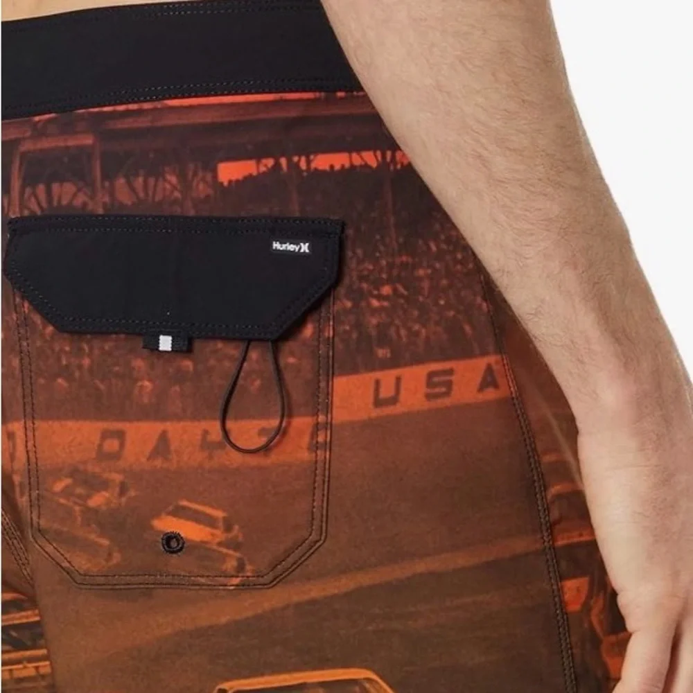 NWT Hurley Nascar Racing Men's Throwback Board Shorts Phantom Shorts Finishline - Picture 3 of 11